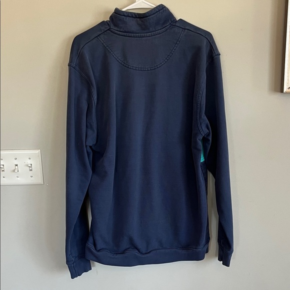 Chubbies Navy and Teal 1/4 Zip Sweater - Picture 3 of 3